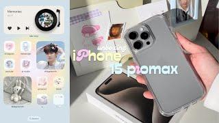 iPhone 15 promax unboxing (natural titanium) what's on my phone,accessories ,camera test, mini vlog