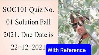 SOC101 Quiz No.01 Solution Fall 2021| Soc101 solved quiz 1 2021|| Soc101 solved quiz 1 fall 2021|