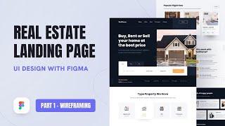 Landing Page Design Figma - Real Estate Landing page Part 1