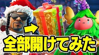 中身を全て紹介！！プレゼント14種類全て開けてみたら中身が最高すぎた！！！【フォートナイト / Fortnite】