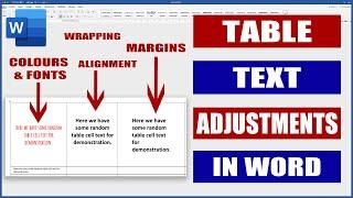 Table Text Customization in Word |Microsoft Word Tutorials