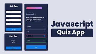 Build A Quiz App With JavaScript | Quiz Website using HTML CSS & JavaScript