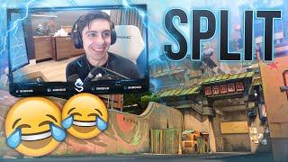SHROUD FIRST TIME PLAYING ON SPLIT  VALORANT GAMEPLAY