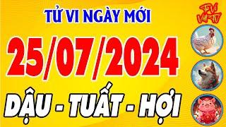 Tử vi tuổi DẬU - TUẤT - HỢI ngày 25/7/2024 Số đỏ siêu giàu | Tử Vi Việt TV