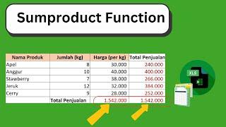 Fungsi SUMPRODUCT: Cara Mudah Hitung Total Penjualan di Excel