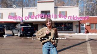 what it’s really like thrifting in the Midwest  thrift with me in the middle of nowhere WISCONSIN 