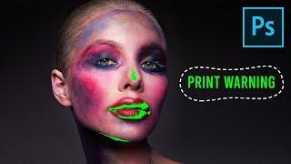"Print Warning" Shortcut in Photoshop & How to Use it!