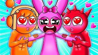 ORANGE OREN VS RED RADDY Fight for PINK PINKI's Heart! Who Will Win? | Incredibox Sprunki Animation