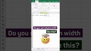 How to auto adjust column width with VBA #vba #excel @theexcelexperience