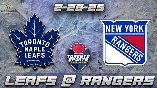 2-28-25 Toronto Maple Leafs vs New York Rangers Game Audio | NHL LIVE Gamecast & Chat