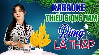 Karaoke Song Ca | RỪNG LÁ THẤP - Thiếu Giọng Nam | Song Ca Với Lê Liễu