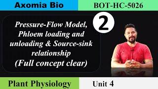 Pressure-Flow Model| Phloem loading and unloading| Source-sink relationship| 5th|Assamese|Axomia Bio