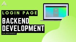 Backend web development tutorial for beginners | How to create a website? Part 2 [ login page ]