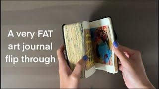 let's look through this chonker of a journal! (art journal flip through)