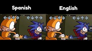 Hey Sonic what's up, OH GOD WHAT ARE YOU DOING! Spanish version vs English version