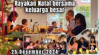 SERUNYA RAYAKAN NATAL BERSAMA KELUARGA BESAR, MENYANYI & MAKAN BERSAMA