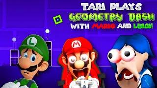 Tari Plays: GEOMETRY DASH WITH MARIO AND LUIGI!!!