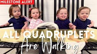 ALL OF THE QUADRUPLETS ARE WALKING! | 4-YEAR-OLD VLOGGER?! | REALITIES OF A LARGE FAMILY | VLOG