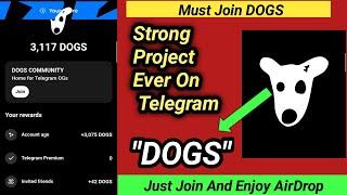 How to Join and Work on DOGS || Strong Project Ever On Telegram Bot || #dogs