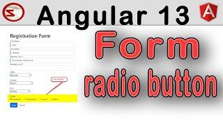 Part 7: Angular 13.  Add Radio Button element to an existing Component. TDF.