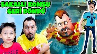 SAKALLI KOMŞU GERİ DÖNDÜ! POLİS PEŞİMİZDE (hello neighbor-scary teacher gibi) DARK RIDDLE OYNUYORUZ!