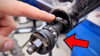 How to eliminate bicycle noise. Bike bottom bracket installation