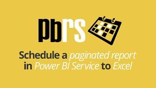 Tutorial: Schedule a Paginated Report in Power BI Service to Export to Excel & Deliver To Folder.