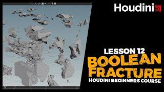 Lesson 12 | Boolean fracture node for destruction | Houdini Beginners course | English