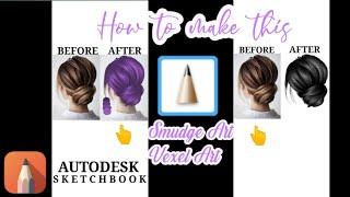 HAIR TUTORIAL step by step via Autodesk Sketchbook(PART 1)