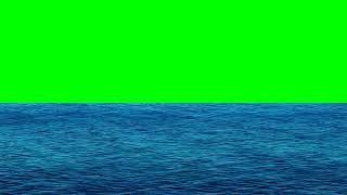 Ocean waters with a green screen in the background   Free Stock Video