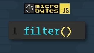 JavaScript Array Filter Method In 90 Seconds #JavaScriptJanuary