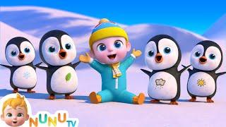 Five Little Penguins | Nursery Rhymes & Kids songs | NuNu Tv