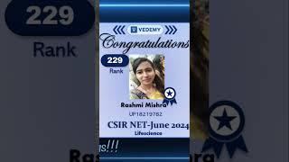 CSIR-UGC-NET June 2024 Result | 150+ Qualifications | Congratulation to All | Vedemy |