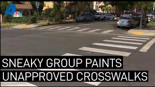 Can You Do That? Secret Group Paints Crosswalks Without City Approval | NBCLA