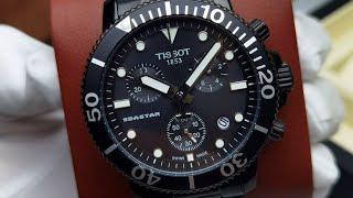 Часы Tissot Seastar 1000 Chronograph Чёрные