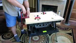 Portable reloading bench using a Keter folding work table.