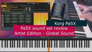 Korg Pa5X - Review Global Sounds Artist Edition Sound Set