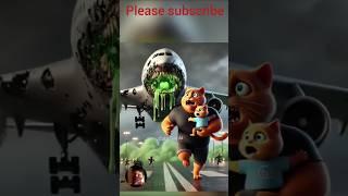 ZOMBIE APOCALYPSE IN THE SKIES: CATFATHER'S DESPERATE ESCAPE #cat #ai#kitten#shorts