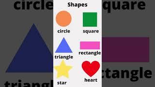 Shapes name | Learn shapes name for kids #learning #shapesforkids #kidsenglishlearning #shorts