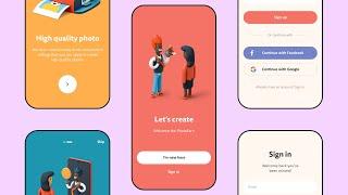 Figma Mobile App UI Design | Sign In & Sign Up