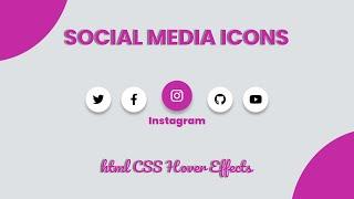 Social Media Buttons with Awesome Hover Animation using HTML & CSS