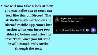 How to Strikethrough (Cross Text) on Discord