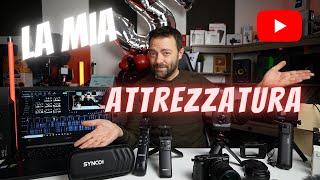 La mia ATTREZZATURA per fare i VIDEO su youtube e il dietro le quinte del mio studio.