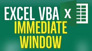 Excel VBA Tutorial for Beginners 46 - Immediate Window in Excel VBA