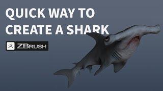 Quick Way to Create a Shark in ZBrush - QMesh in Action