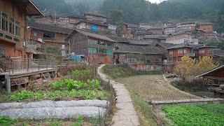 China rural village walk. Life in a traditional village on terraced fields. Baiyan(白岩村), Guizhou・4K