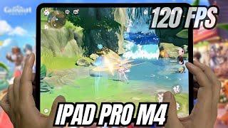 iPad Pro 13 inch 2024 test game Genshin Impact Max Graphics | Highest 120 FPS