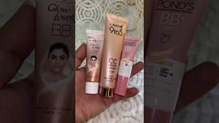 Comparing/ swatching Glow & Lovely BB cream, Lakme 9to5 CC cream and Ponds BB+ cream! #bbcream