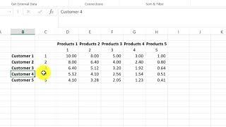 Microsoft Excel and the Index Formula - How to Create a Customer / Product Price Matrix