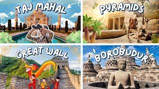 World Wonders For Kids  | Wonders of The World Compilation   | Famous World Landmarks Learning 